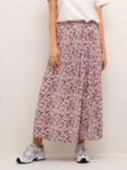 KAFFE Gitta Elastic Waist Maxi Skirt, Multi