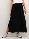 KAFFE Sally Amber Maxi A-Line Skirt, Deep Black