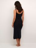 KAFFE Kelly Chevron Knit Sleeveless Midi Dress, Black