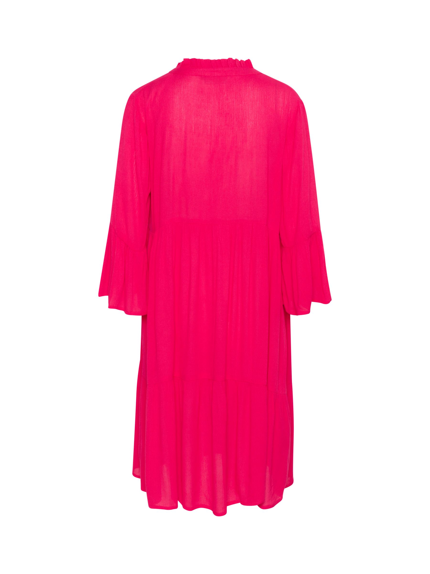 Buy KAFFE Marianah Tiered Knee Length Dress, Virtual Pink Online at johnlewis.com