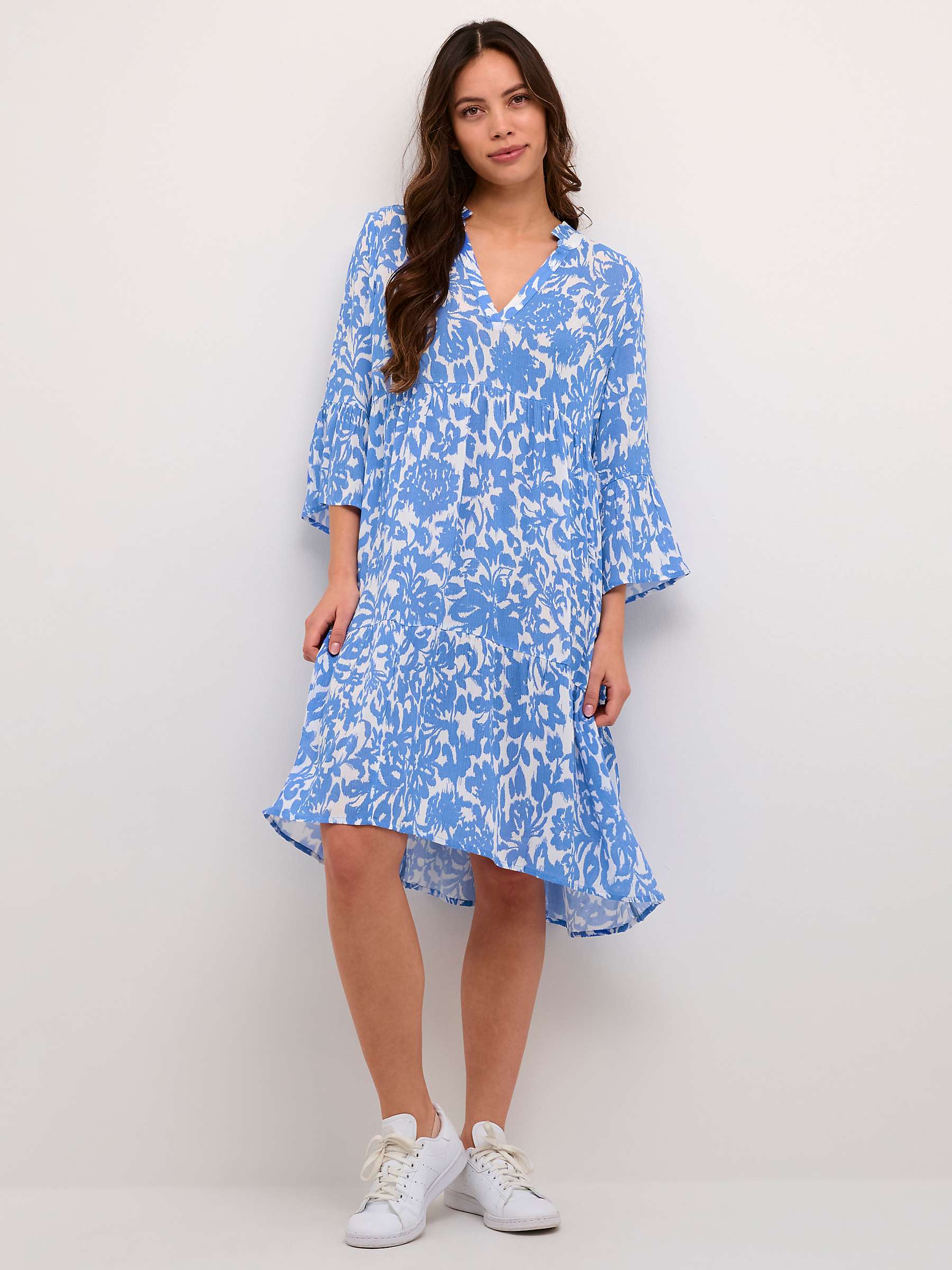 Buy KAFFE Ellen 3/4 Sleeve Mini Dress Online at johnlewis.com