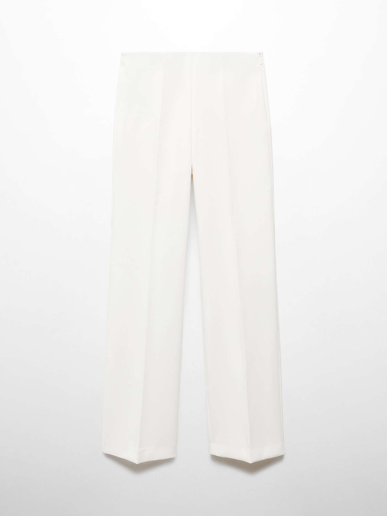 Buy Mango Iguana Wide Leg Suit Trousers, White Online at johnlewis.com