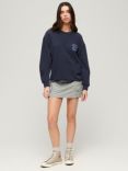 Superdry Athletic Essential Sweatshirt, Richest Navy