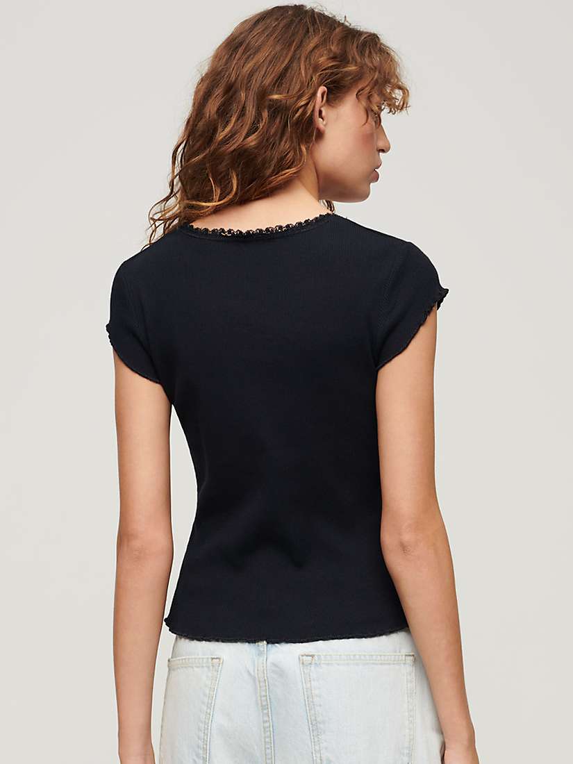 Buy Superdry Essential Organic Cotton Square Neck T-Shirt Online at johnlewis.com