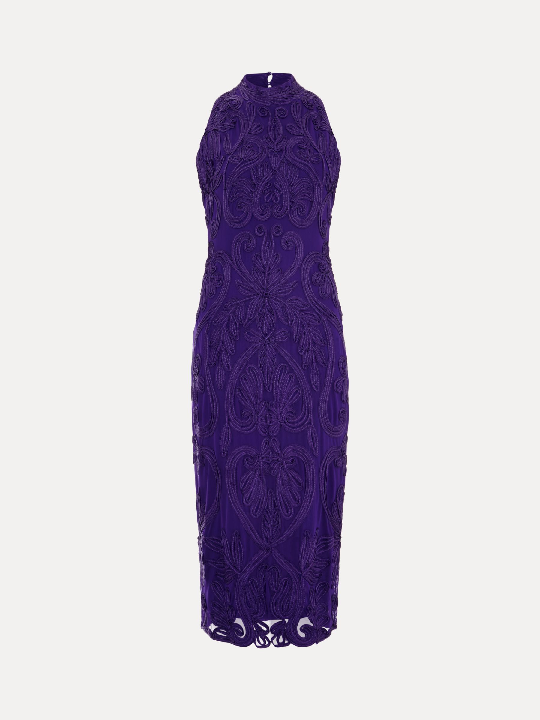 Buy Phase Eight Andrea Tapework Dress, Violet Online at johnlewis.com