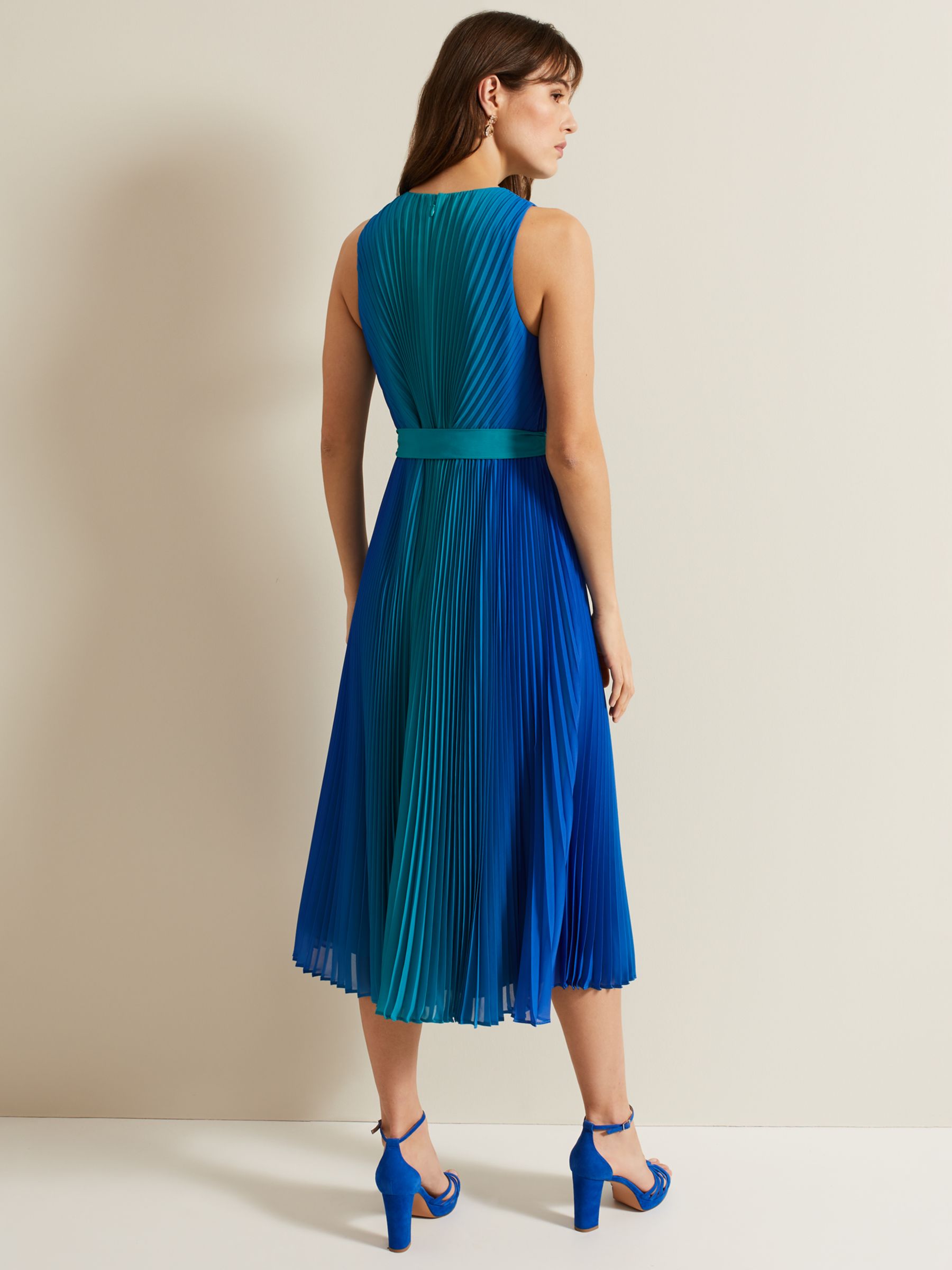 Buy Phase Eight Simara Pleated Midi Dress Online at johnlewis.com