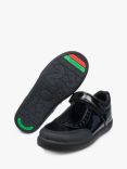 ToeZone Sommer Patent Rip Tape Ortholite School Shoes, Black