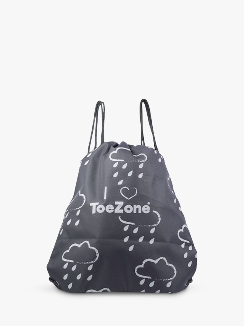 ToeZone Kids' Stripe Tie-Top Rain Boots, Multi, 6 Jnr