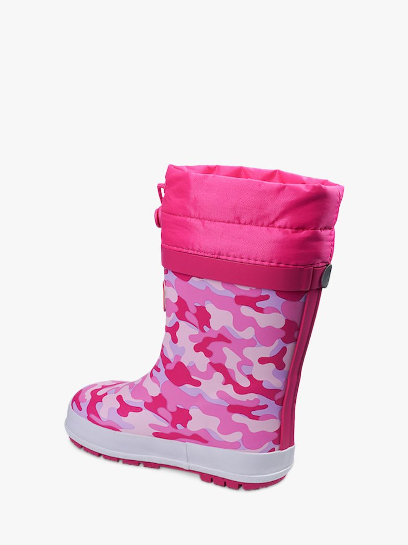 ToeZone Lucy Camo Tie Top Rain Boots, Multi, 6 Jnr