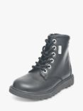 ToeZone Kids' August Leather Boots, Black