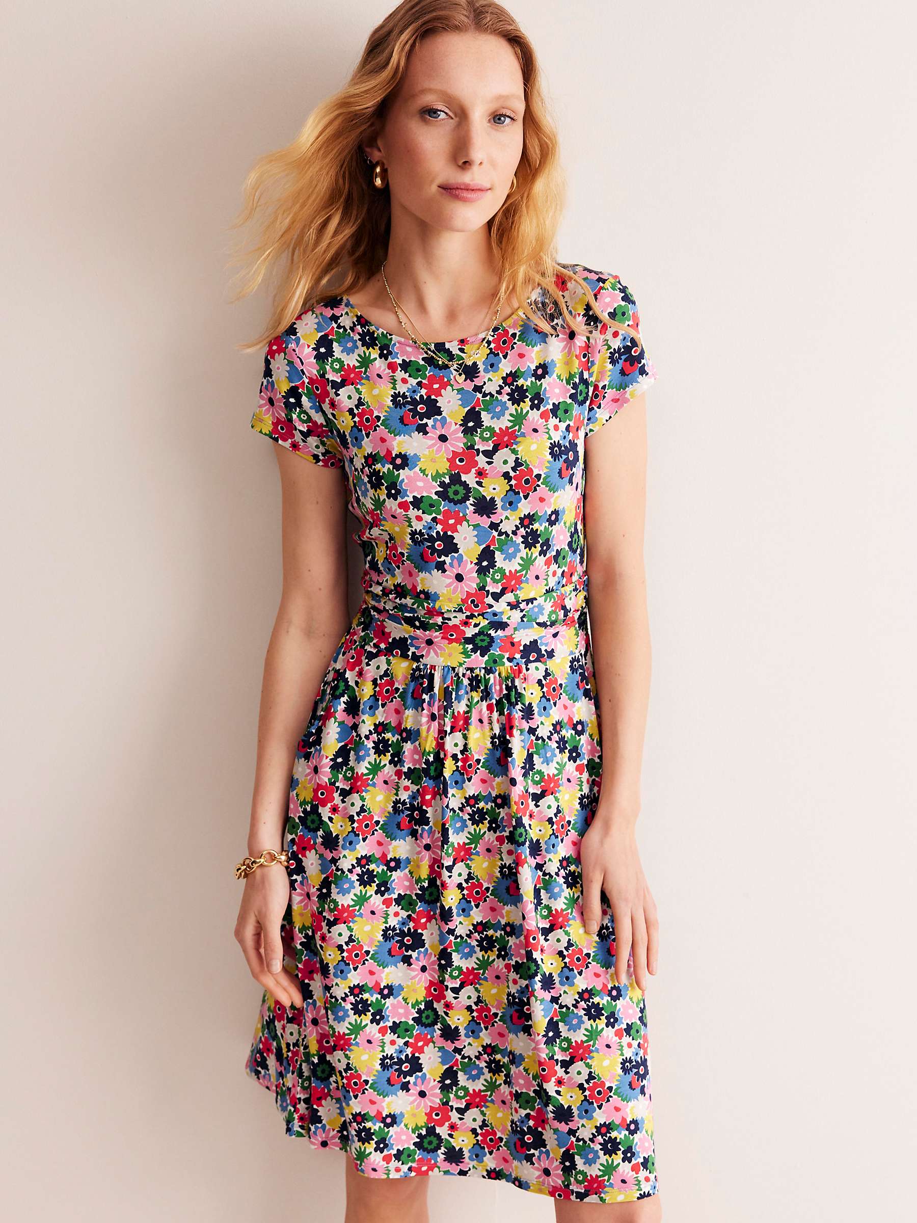 Buy Boden Amelie Jersey Paintbox Ditsy Jersey Dress, Multi Online at johnlewis.com