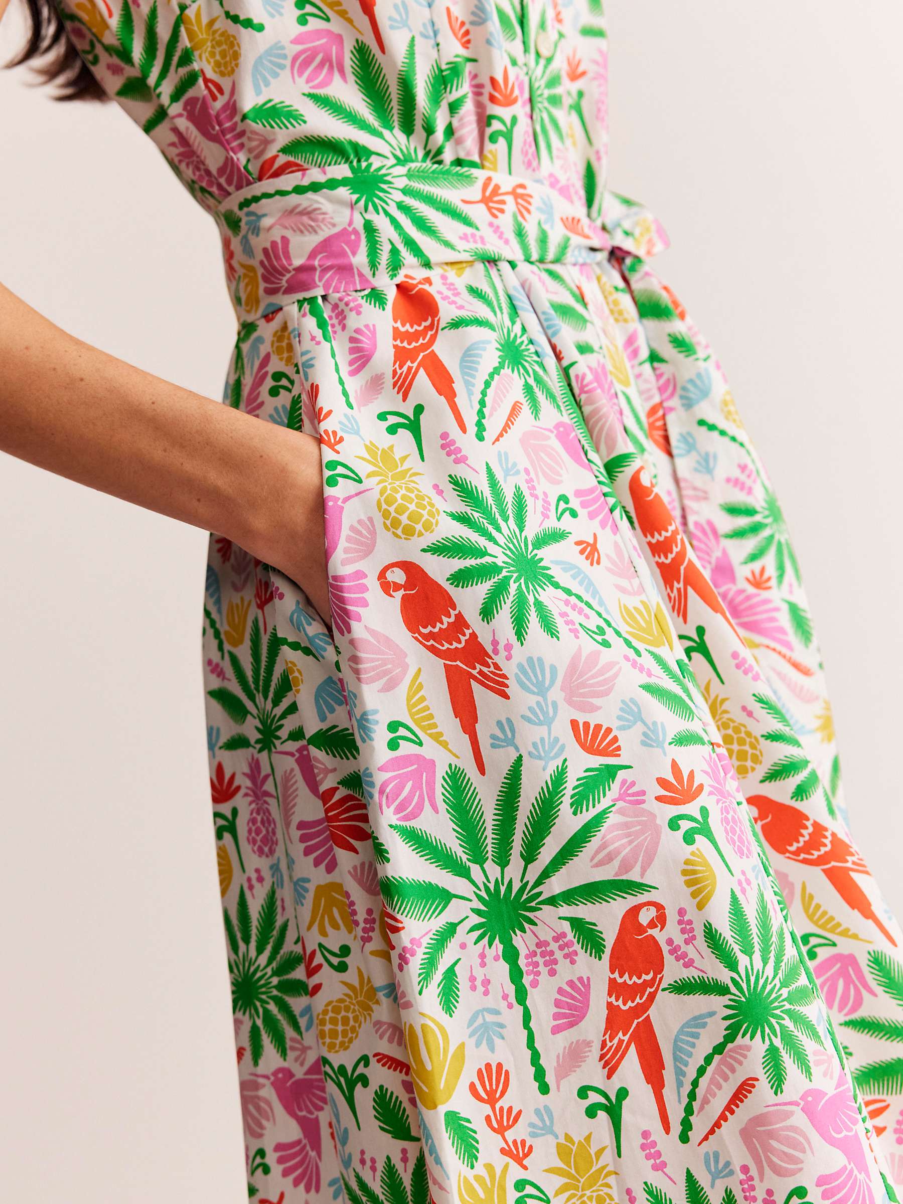 Buy Boden Amy Sleeveless Tropical Paradise Dress, Multi Online at johnlewis.com