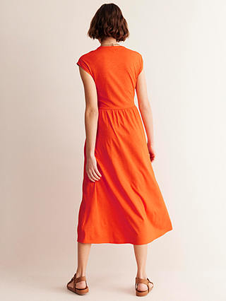 Boden Chloe Notch Jersey Midi Dress, Mandarin Orange