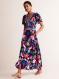 Boden Tropical Parrot Print Jersey Maxi Dress, Multi
