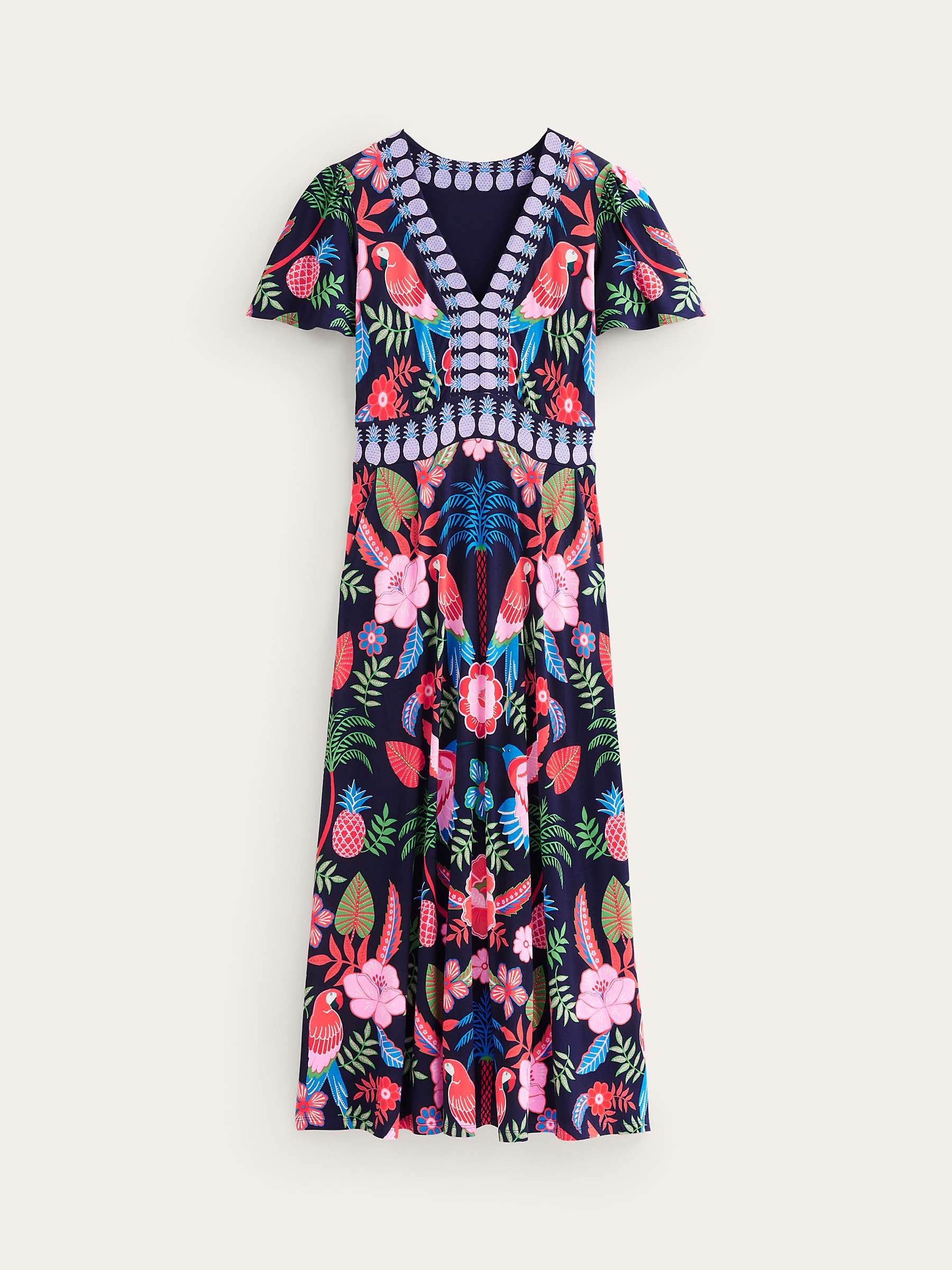 Buy Boden Tropical Parrot Print Jersey Maxi Dress, Multi Online at johnlewis.com