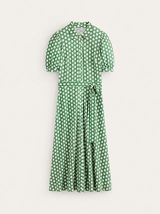 Boden Libby Honeycomb Geometric Jersey Dress, Green