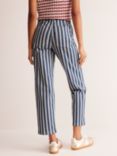 Boden Striped Straight Leg Jeans, Navy/White