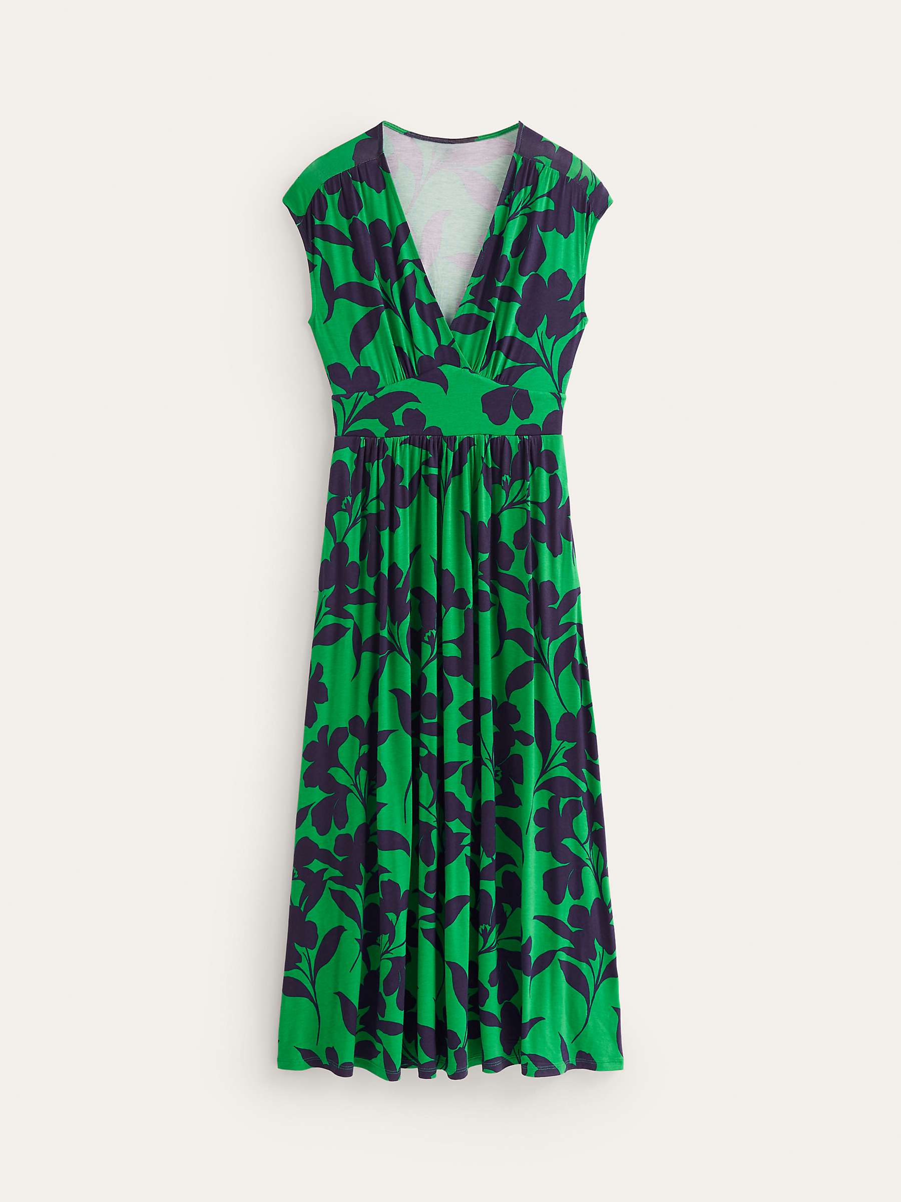 Buy Boden Vanessa Wrap Jersey Maxi Dress, Green Bloom Online at johnlewis.com