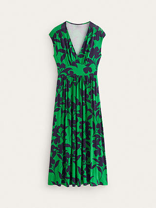 Boden Vanessa Wrap Jersey Maxi Dress, Green Bloom