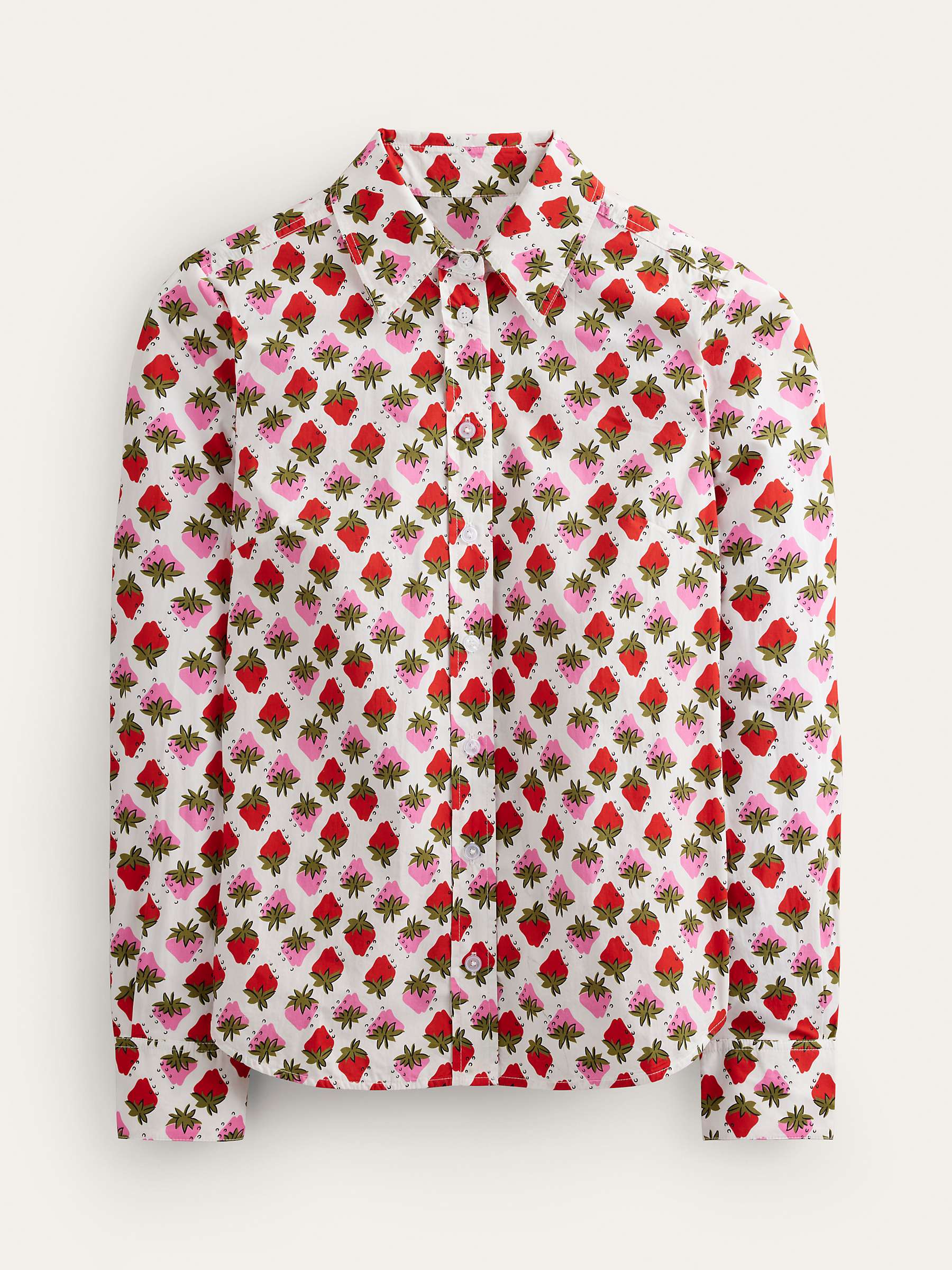 Buy Boden Sienna Cotton Strawberry Shirt, Multi Online at johnlewis.com