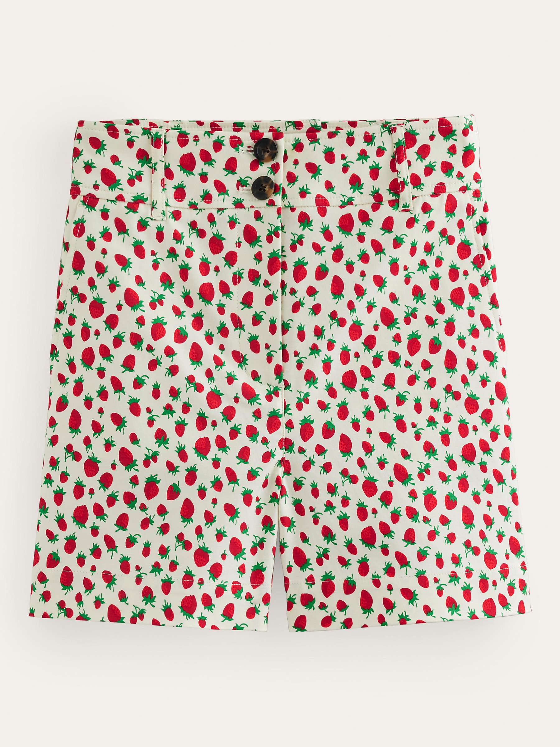 Buy Boden Westbourne Cotton Sateen Shorts, Strawberry Vine Online at johnlewis.com