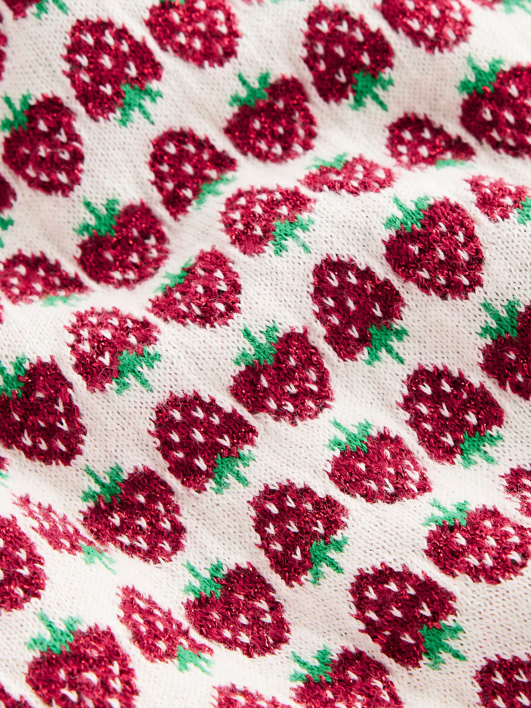 Buy Boden Sparkle Strawberry Fair Isle Knit Tank Top, Multi Online at johnlewis.com