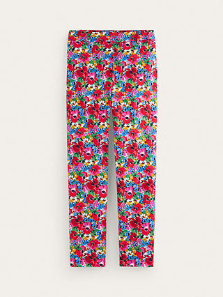 Boden Highgate Wild Poppy Sateen Floral Tailored Trousers, Multi
