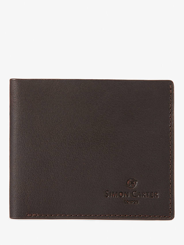 Simon Carter Slim Leather Wallet, Brown