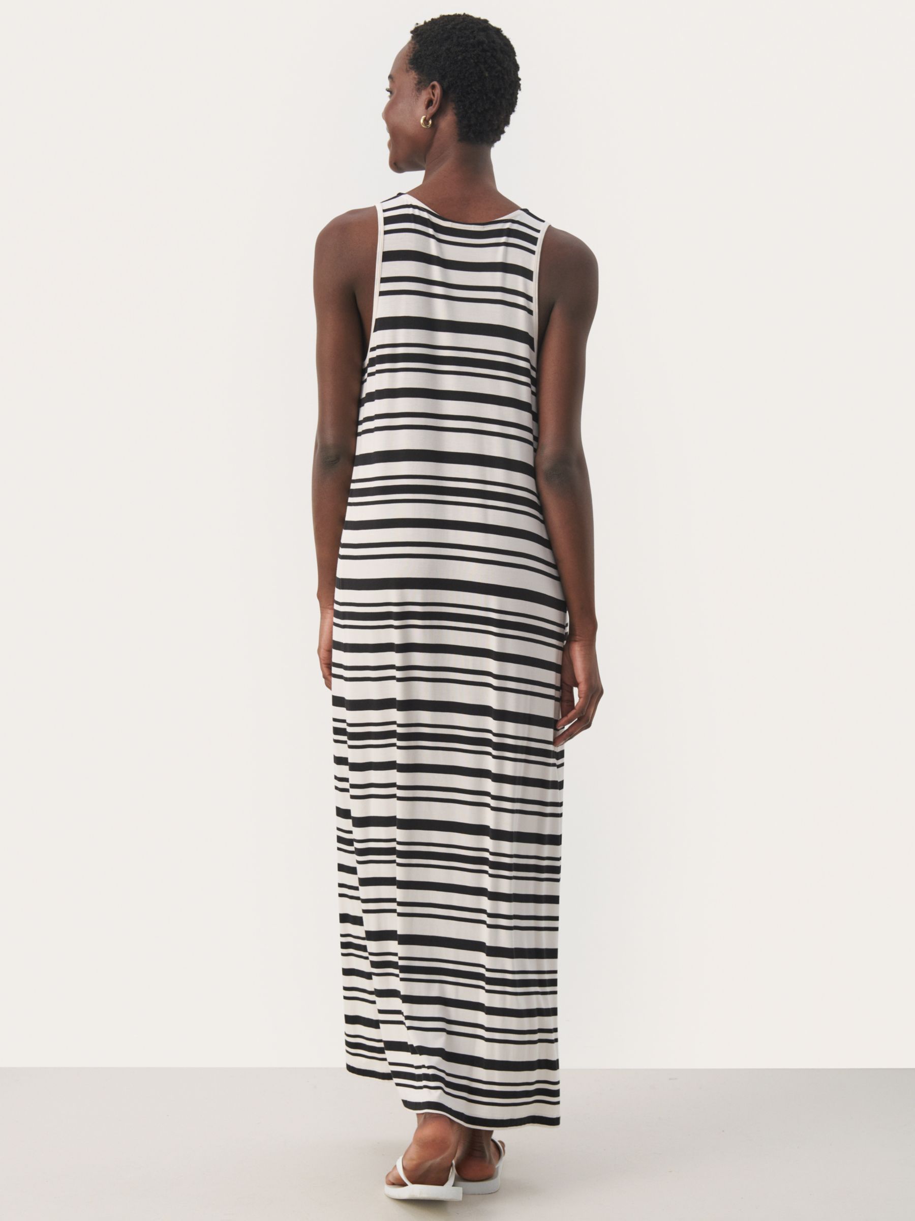 Part Two Gekka Sleeveless Casual Fit Maxi Dress, Black Stripe, XS
