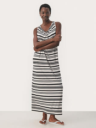 Part Two Gekka Sleeveless Casual Fit Maxi Dress, Black Stripe