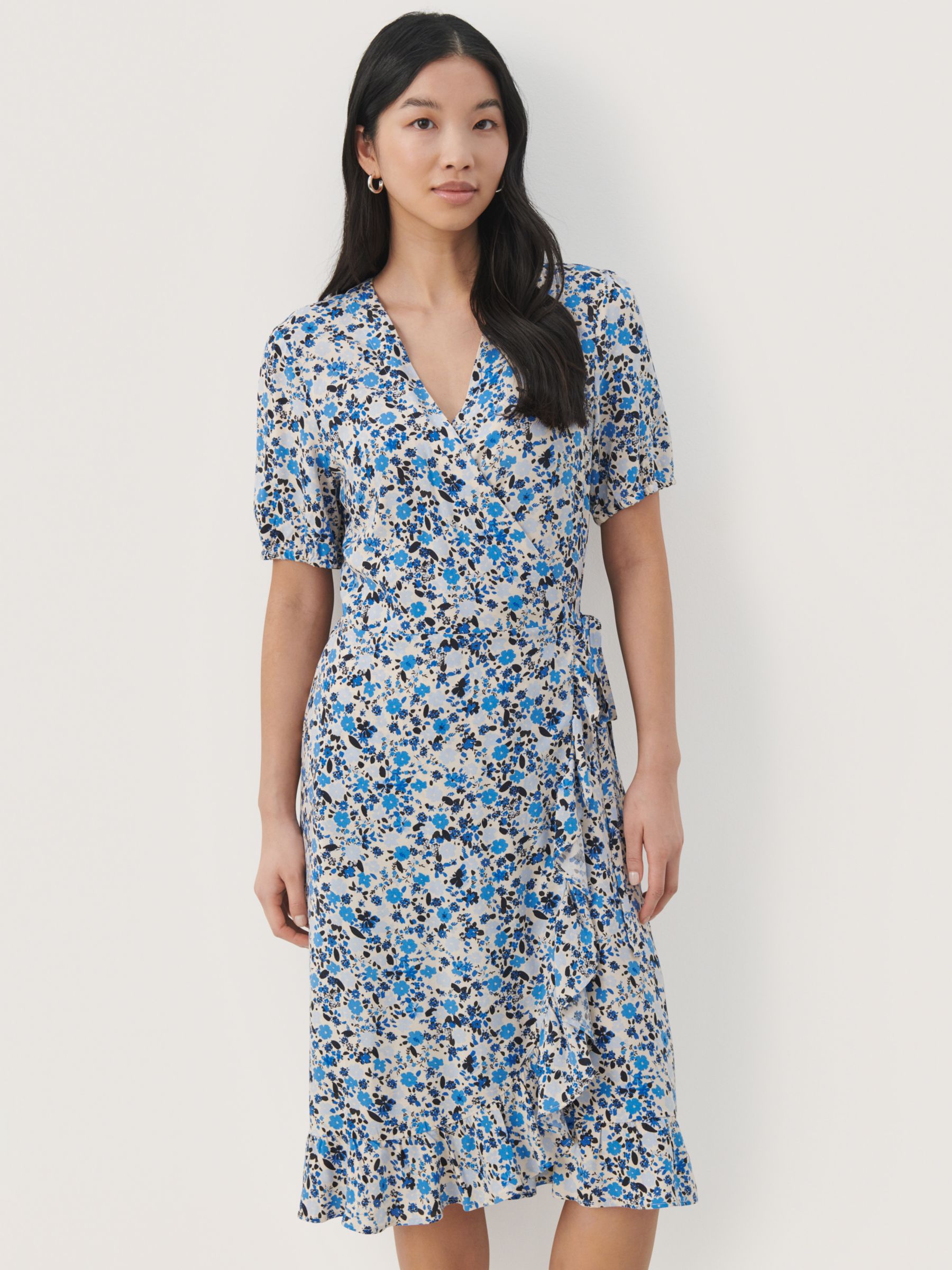 Part Two Claire Short Sleeve Knee Length Wrap Dress