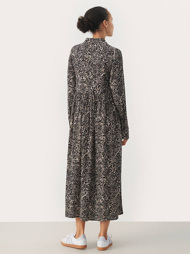 Part Two Lissandra Abstract Long Sleeve Midi Dress, Multi