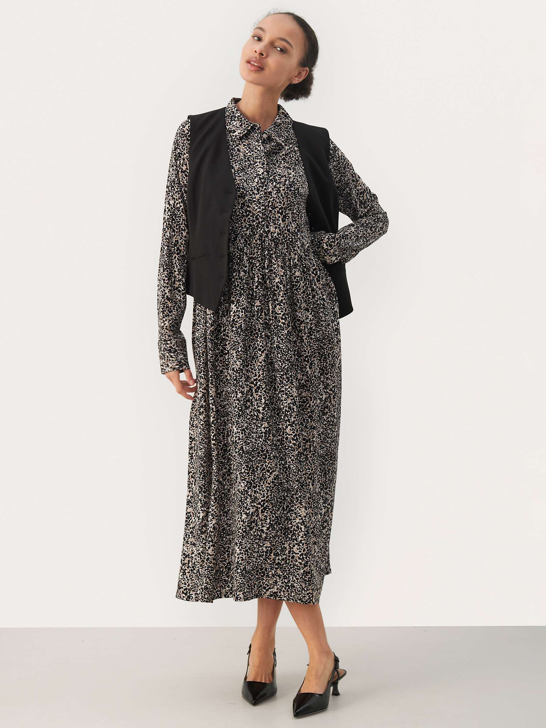 Buy Part Two Lissandra Abstract Long Sleeve Midi Dress, Multi Online at johnlewis.com