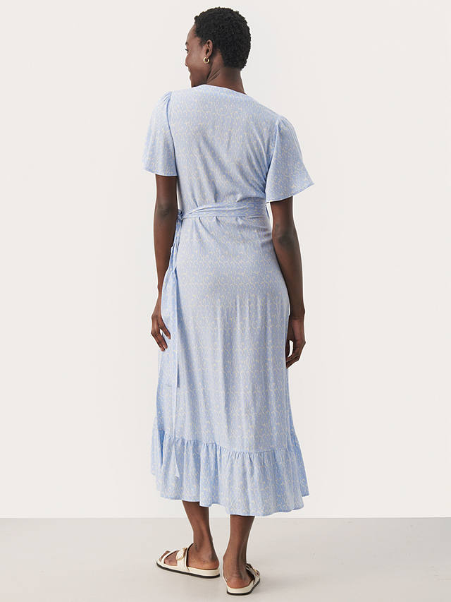 Part Two Clarina Abstract Print Maxi Wrap Dress, Windsurfer Blue