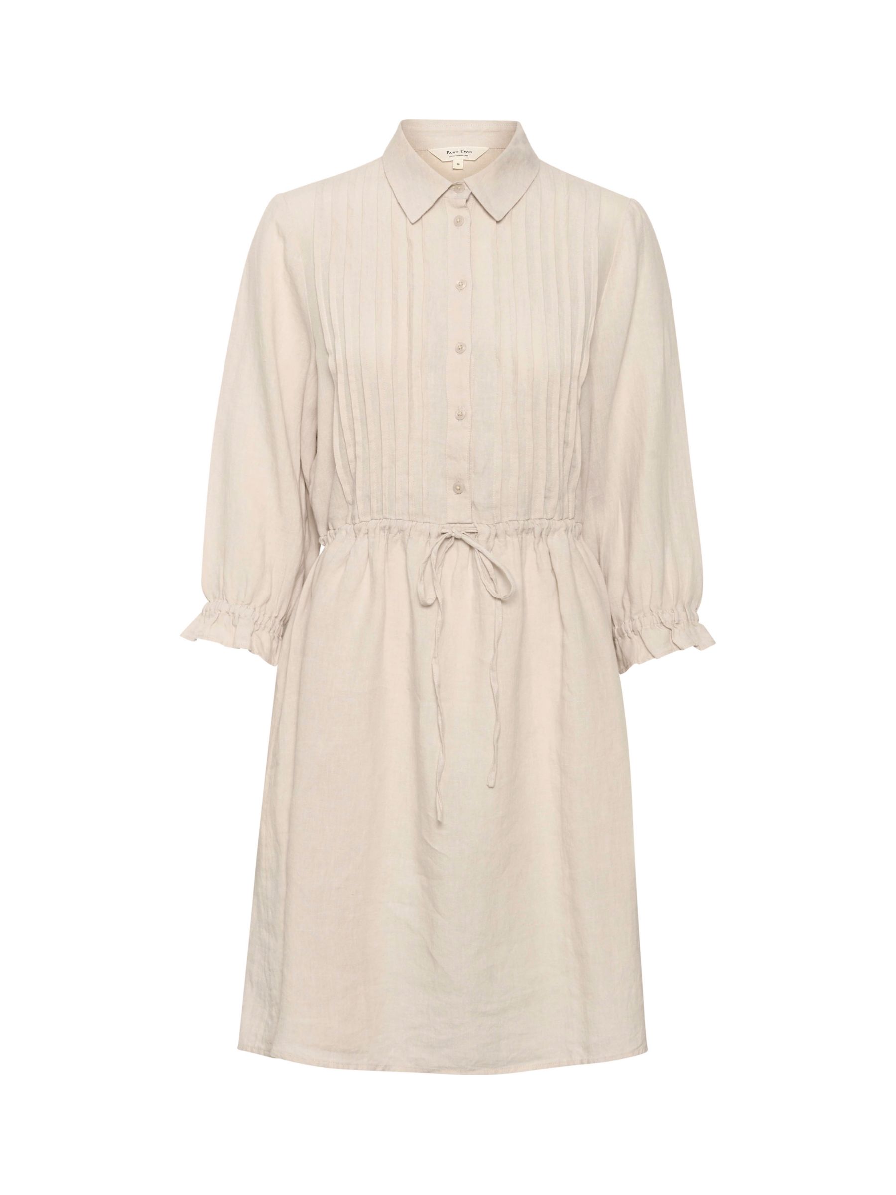 Part Two Sallie Linen Dress, French Oak, 8