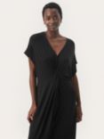 Part Two Griet Short Sleeve V-Neck Maxi Dress, Black