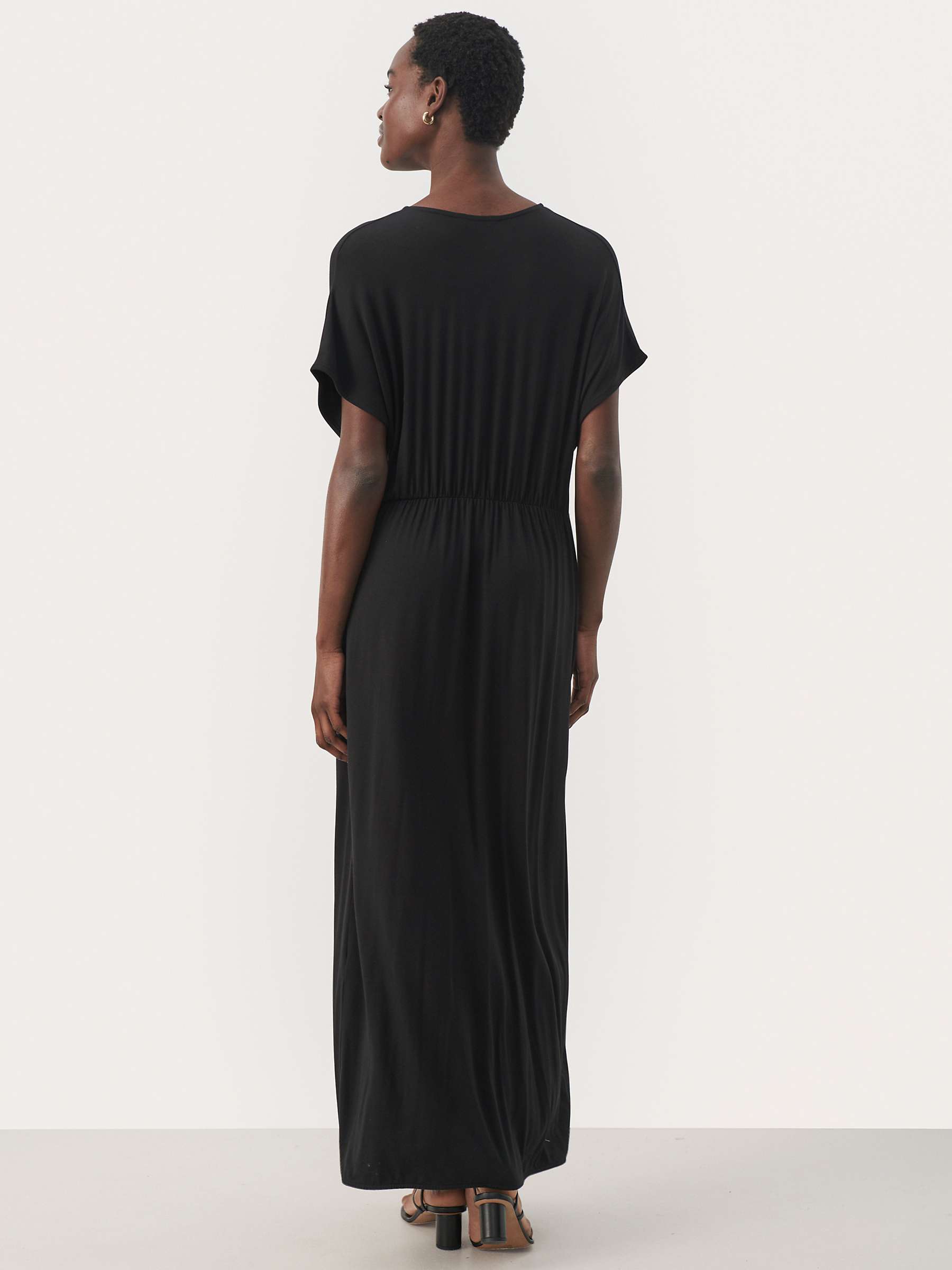 Buy Part Two Griet Short Sleeve V-Neck Maxi Dress, Black Online at johnlewis.com