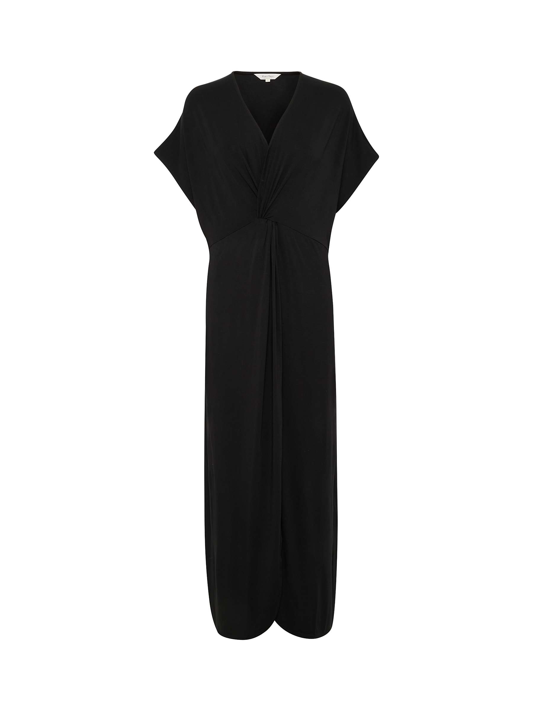 Buy Part Two Griet Short Sleeve V-Neck Maxi Dress, Black Online at johnlewis.com