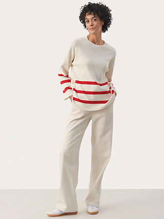 Part Two Emely Long Sleeve Relaxed Fit Jumper, Salsa Bold Stripe
