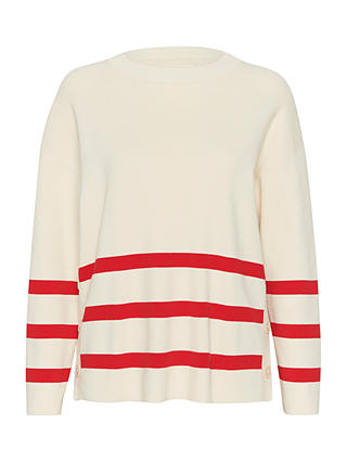 Part Two Emely Long Sleeve Relaxed Fit Jumper, Salsa Bold Stripe