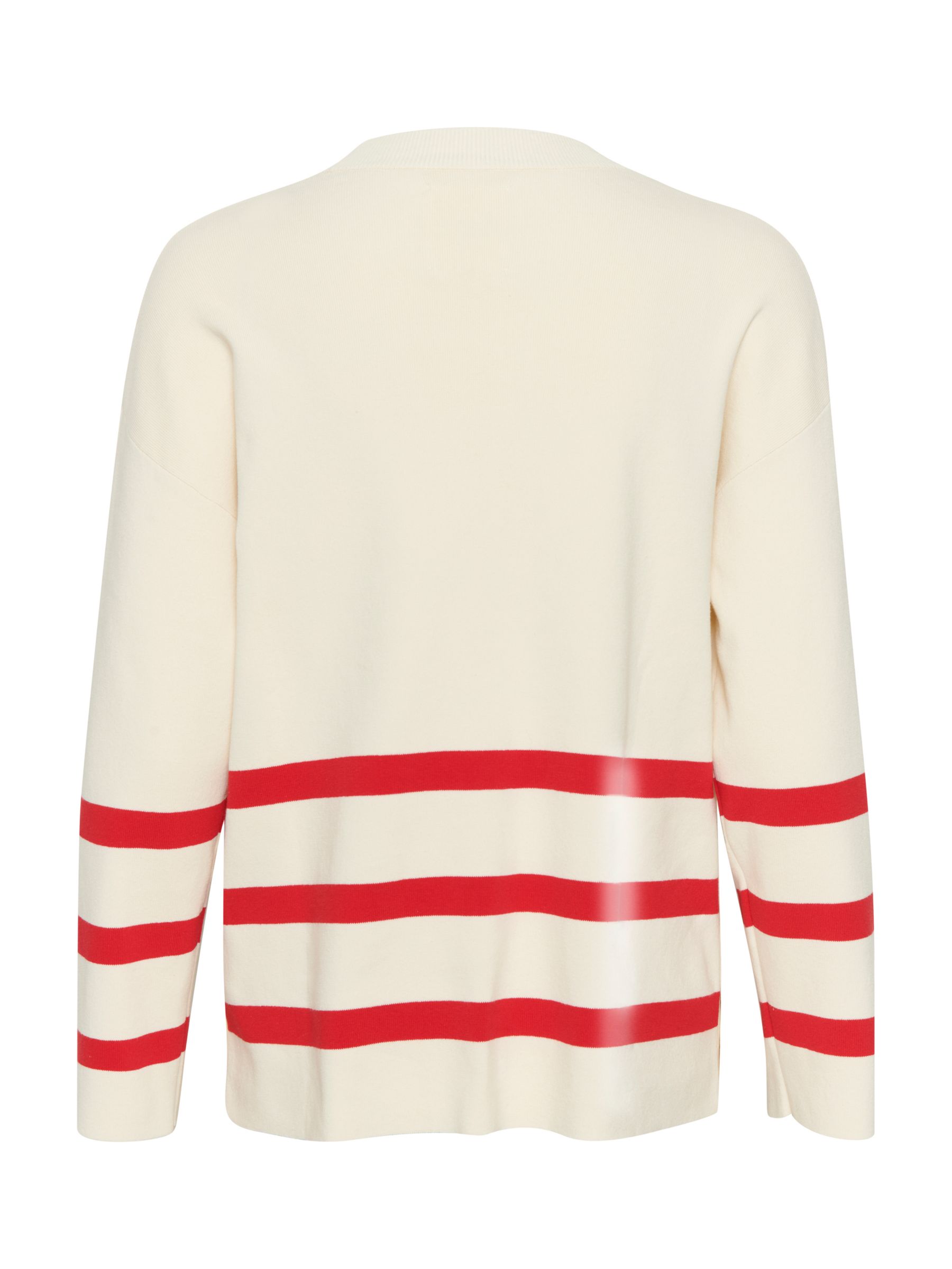Part Two Emely Long Sleeve Relaxed Fit Jumper, Salsa Bold Stripe, XS