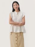 Part Two Gimaline Sleeveless Ruffles Blouse, Tofu