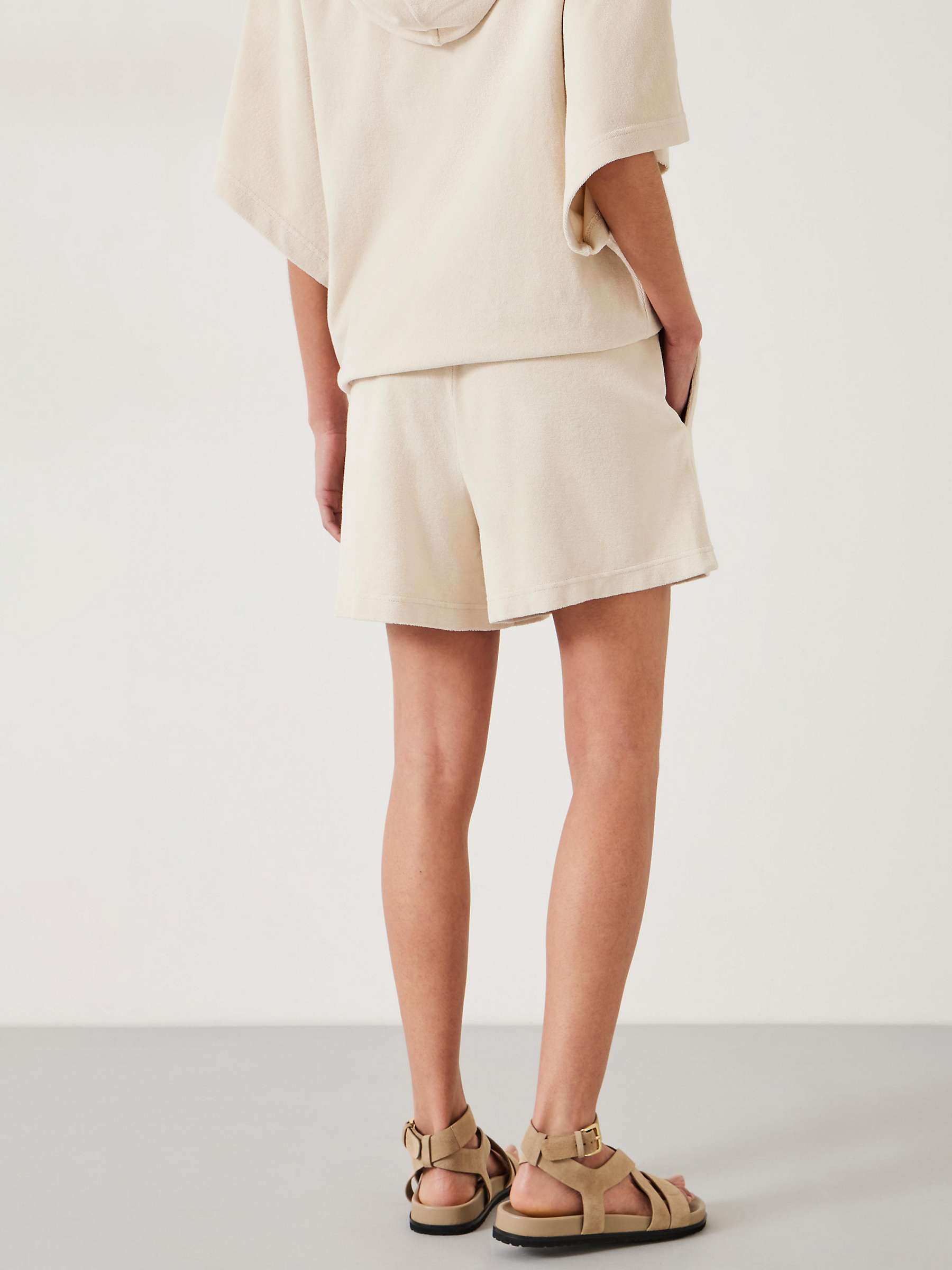 Buy HUSH Taylah Towelling Shorts, Off White Online at johnlewis.com