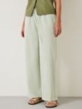 HUSH Sabrina Stripe Beach Trousers, Green/White Stripe