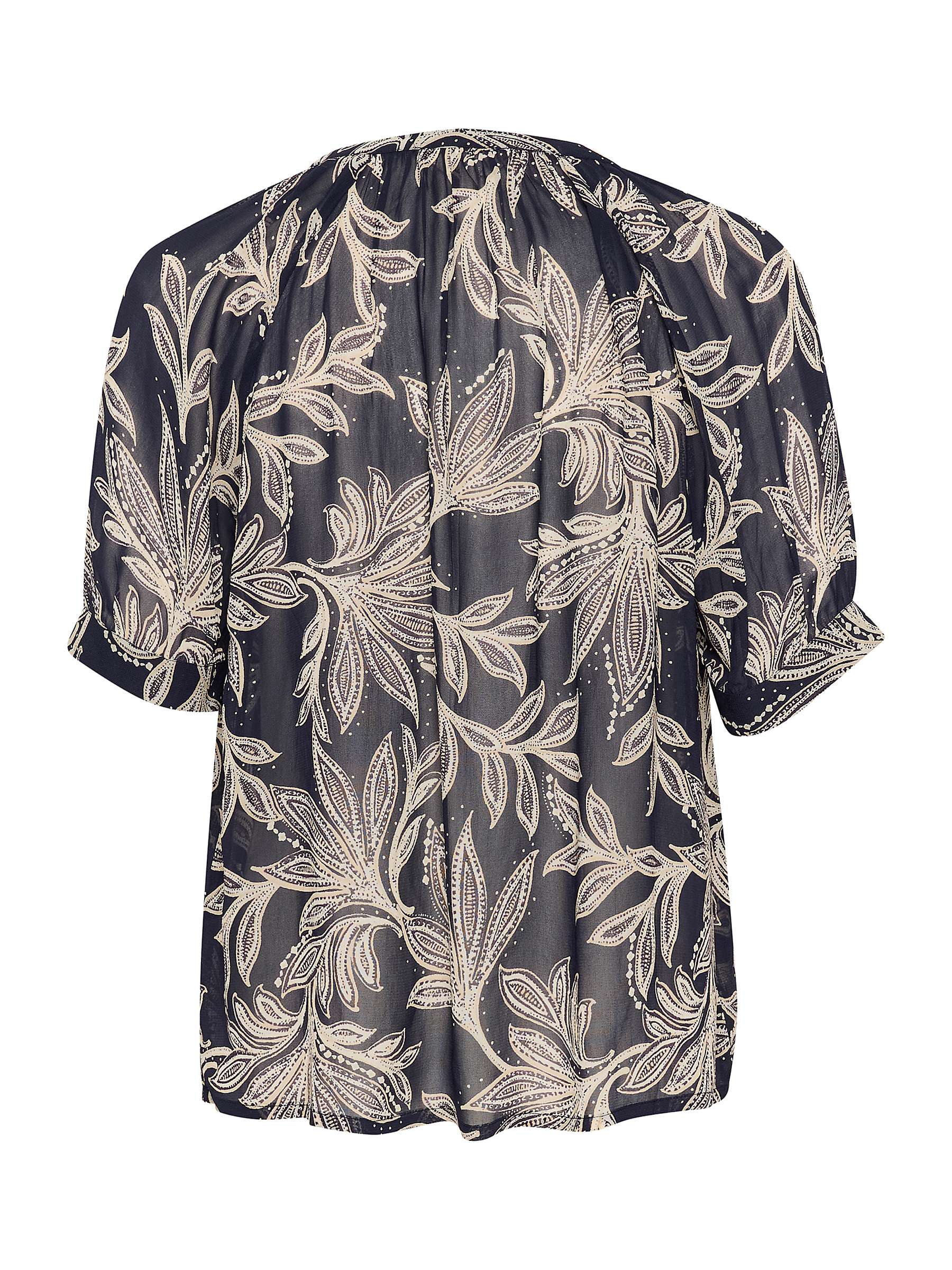Buy Part Two Popsy Leaf Print Chiffon Blouse Online at johnlewis.com