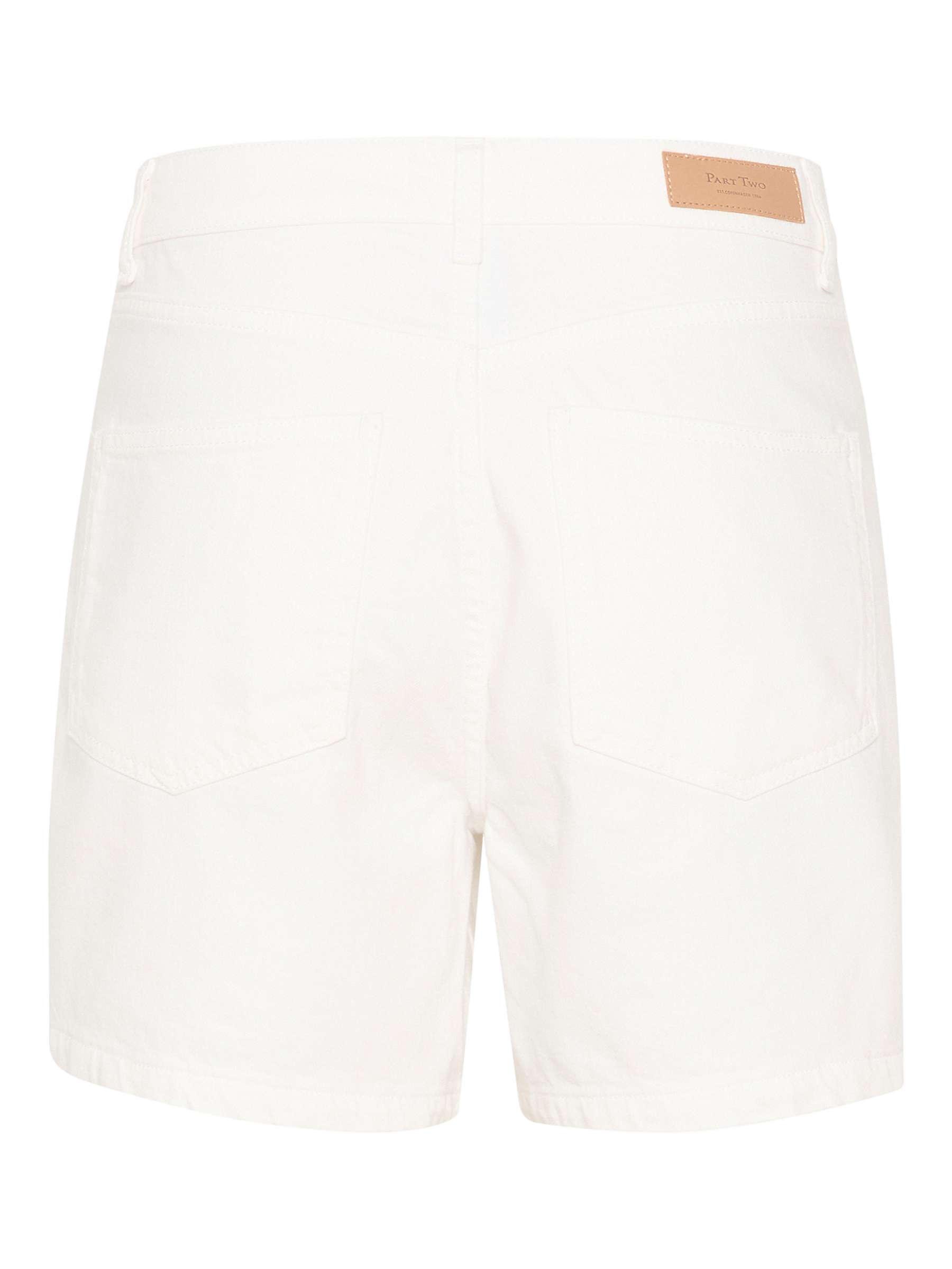 Buy Part Two Gida High Waist Denim Shorts, Bright White Online at johnlewis.com