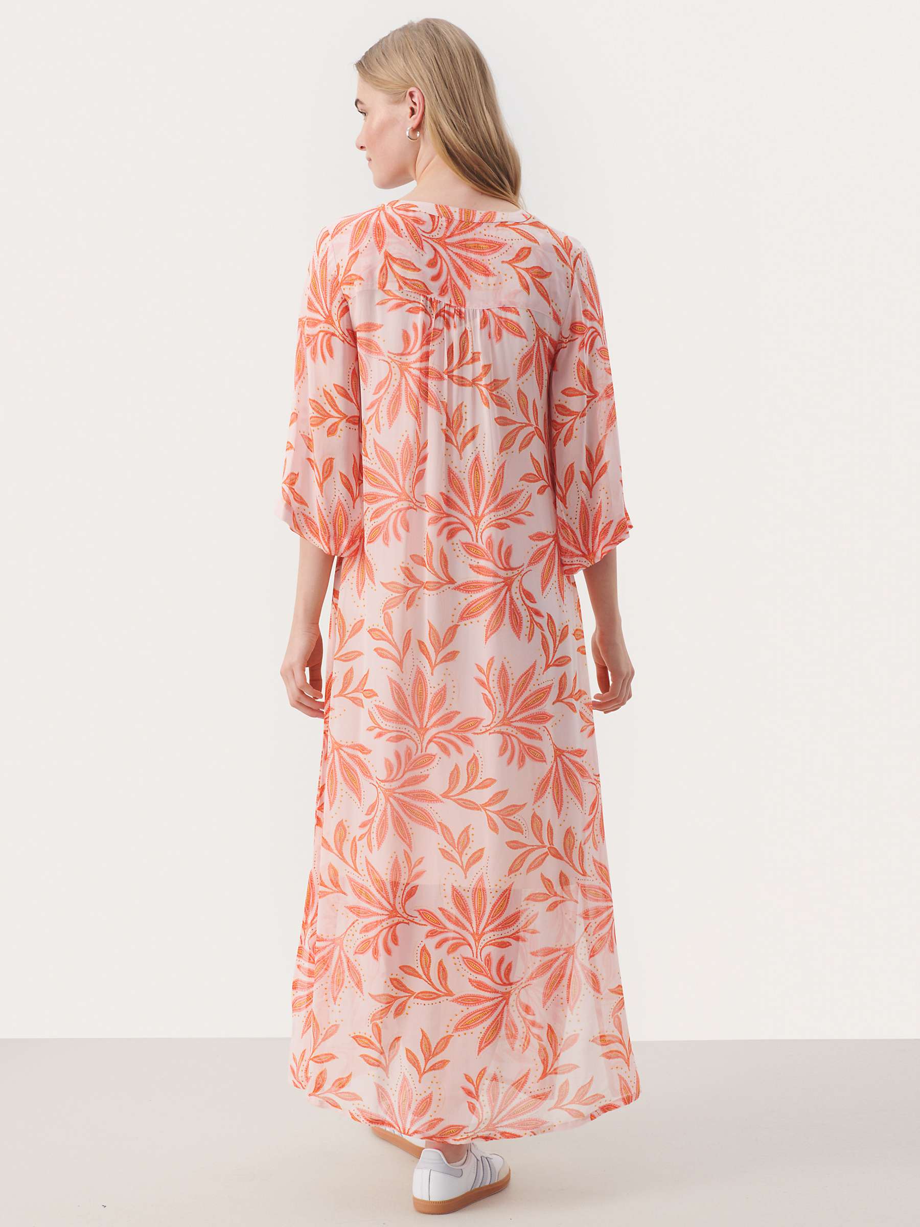 Buy Part Two Berit Leaf Print Chiffon Maxi Dress Online at johnlewis.com
