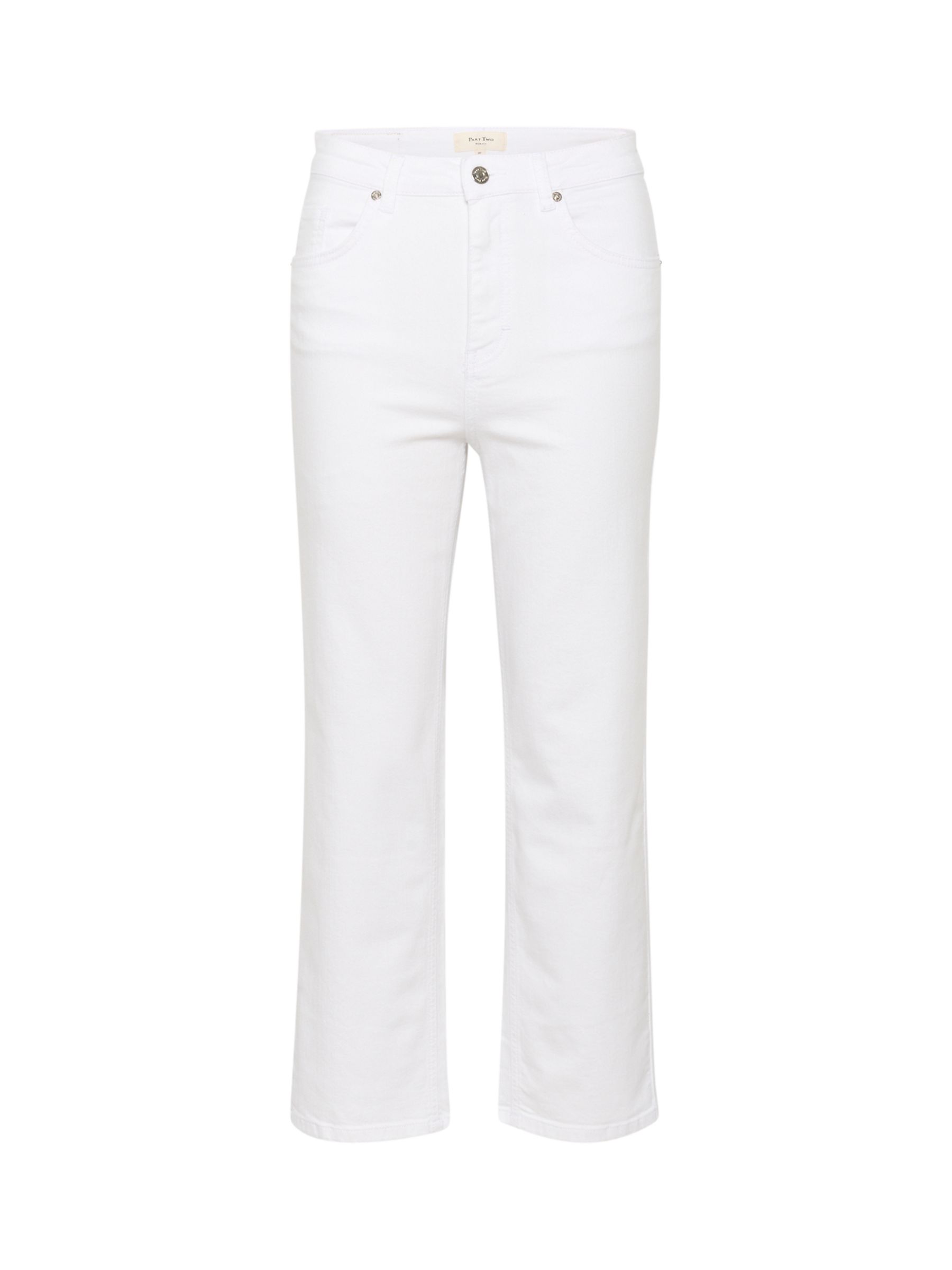 Buy Part Two Judy Straight Legs High Waist Jeans, Bright White Online at johnlewis.com