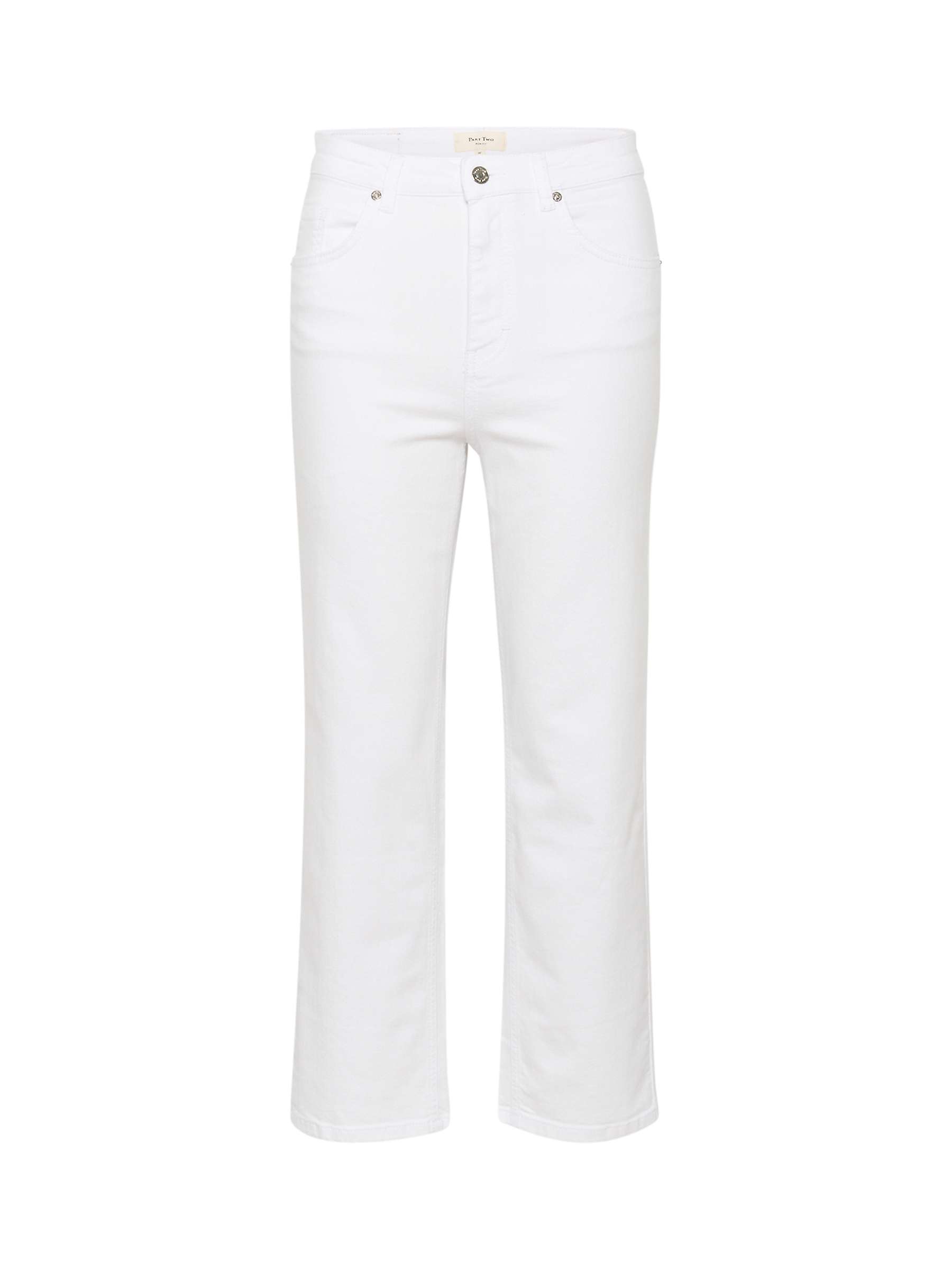 Buy Part Two Judy Straight Legs High Waist Jeans, Bright White Online at johnlewis.com