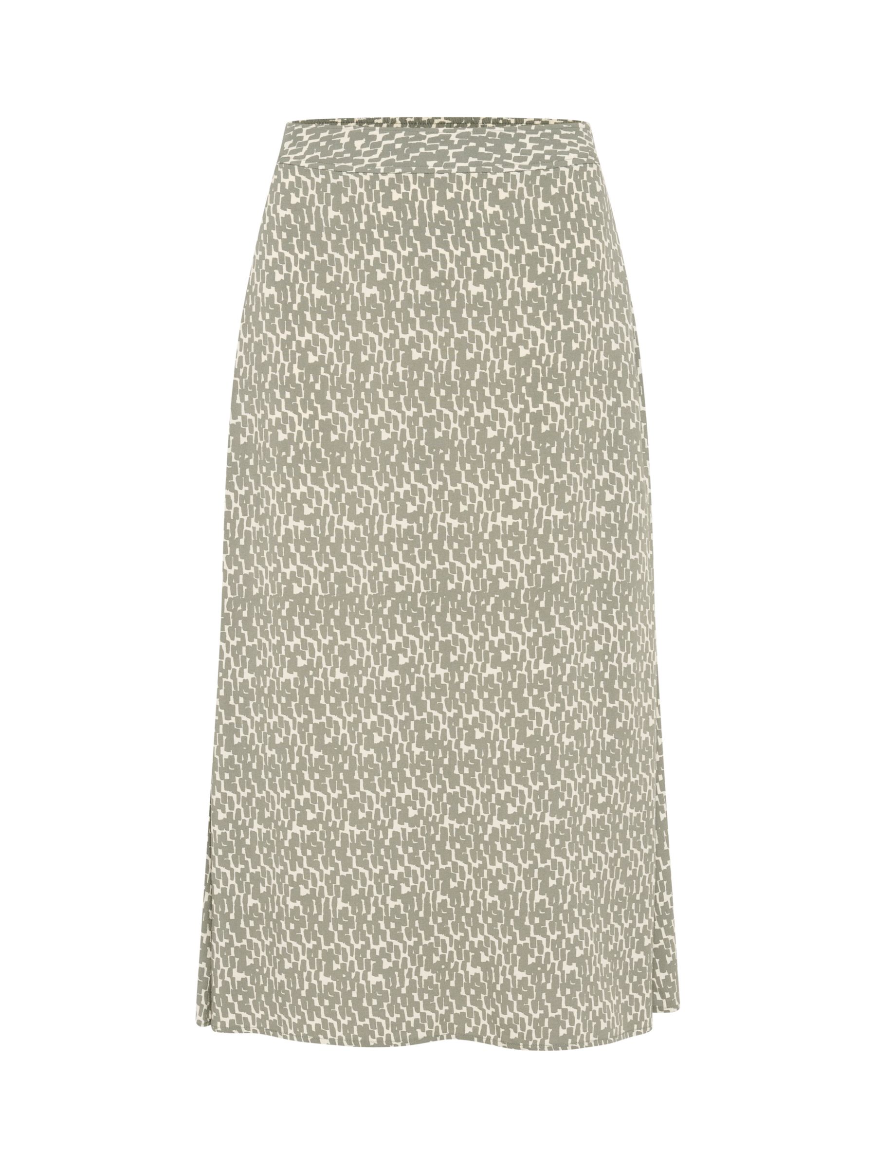 Buy Part Two Bisera Elastic Waist A-Line Midi Skirt, Agave Green Print Online at johnlewis.com
